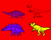 Desenho Dinossauros de terra pintado por rapha