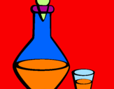 Desenho Jarra e copo pintado por giovanna laselva 8 anos