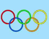 Desenho Argolas dos jogos olimpícos pintado por luis