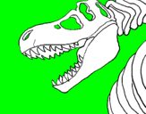 Desenho Esqueleto tiranossauro rex pintado por DIGO