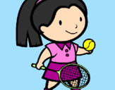 Desenho Rapariga tenista pintado por Renata