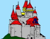 Desenho Castelo medieval pintado por EDU