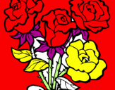 Desenho Ramo de rosas pintado por rodrigo