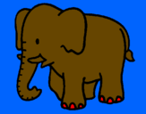 Desenho Elefante bebé pintado por Ruth
