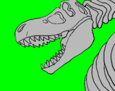 Desenho Esqueleto tiranossauro rex pintado por Ruben Pais