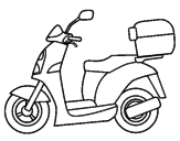 Desenho Ciclomotor pintado por leticia e matheus