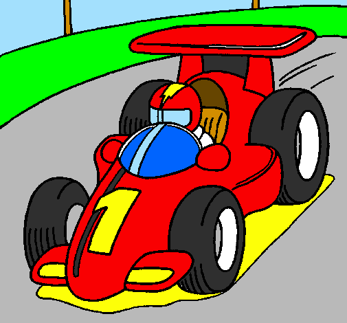 ilustração colorida de clipart de desenho de carro de corrida