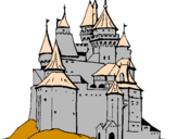 Desenho Castelo medieval pintado por pedro