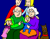 Desenho Família pintado por Bibi