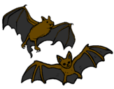 Desenho Um par de morcegos pintado por anna carolina