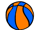 Desenho Bola de basquete pintado por clóvis