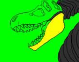 Desenho Esqueleto tiranossauro rex pintado por çk~k65.5h;~j