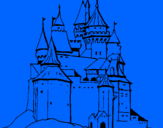 Desenho Castelo medieval pintado por Gabriela_gabi