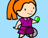Desenho Rapariga tenista pintado por nicole