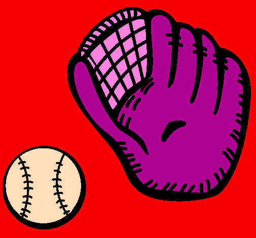 Luva de basebol e bola