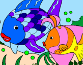 Desenho Peixes pintado por peixe
