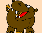 Desenho Hipopótamo pintado por miguel