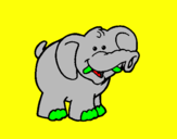 Desenho Elefante pintado por eduardo ricardo favoreti