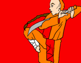 Desenho Kung fu pintado por enzo y karli 