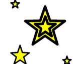 Desenho Estrela pintado por ion
