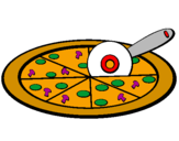 Desenho Pizza pintado por Pietra