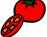 Desenho Tomate pintado por catarina