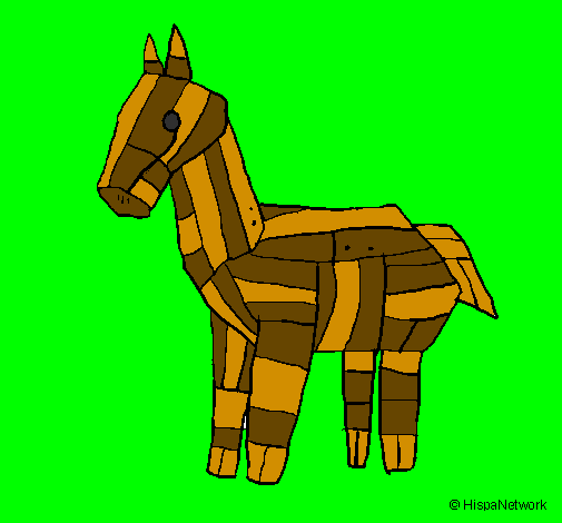 Desenho Cavalo de Tróia pintado por felipe e cavalo de troia