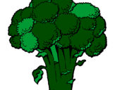 Desenho Brócolos pintado por macela