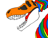Desenho Esqueleto tiranossauro rex pintado por LAURA