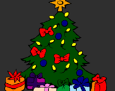 Desenho Árvore de natal pintado por Camila