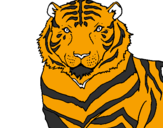 Desenho Tigre pintado por Onça agora pintada