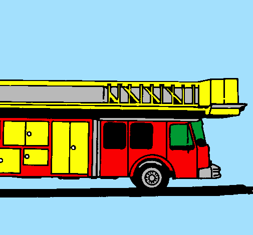 Camião de bombeiros com escada