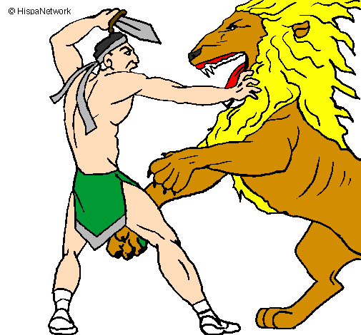 Gladiador contra leão