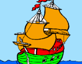 Desenho Barco pintado por jhonatan