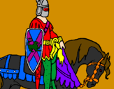 Desenho Cavaleiro a cavalo pintado por cavaleiros