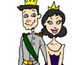 Desenho Príncipe e princesa pintado por camilla lorena