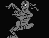 Desenho Mumia a dançar pintado por BMX