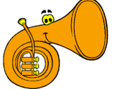 Desenho Trompa pintado por tuba