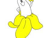 Desenho Banana pintado por bla
