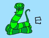 Desenho Serpente pintado por paty