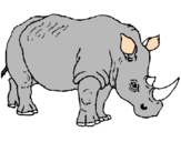 Desenho Rinoceronte pintado por fofa