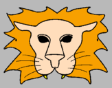 Desenho Leão pintado por Micaela