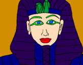 Desenho Tutankamon pintado por deby