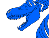 Desenho Esqueleto tiranossauro rex pintado por Ricardo