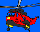 Desenho Helicoptero de resgate pintado por joão  vitor