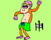 Desenho Macaco pintado por nadim45