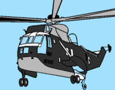 Desenho Helicoptero de resgate pintado por leo