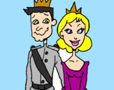 Desenho Príncipe e princesa pintado por NIQUE