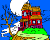 Desenho Casa encantada pintado por danizinha