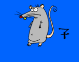 Desenho Rato pintado por claudio